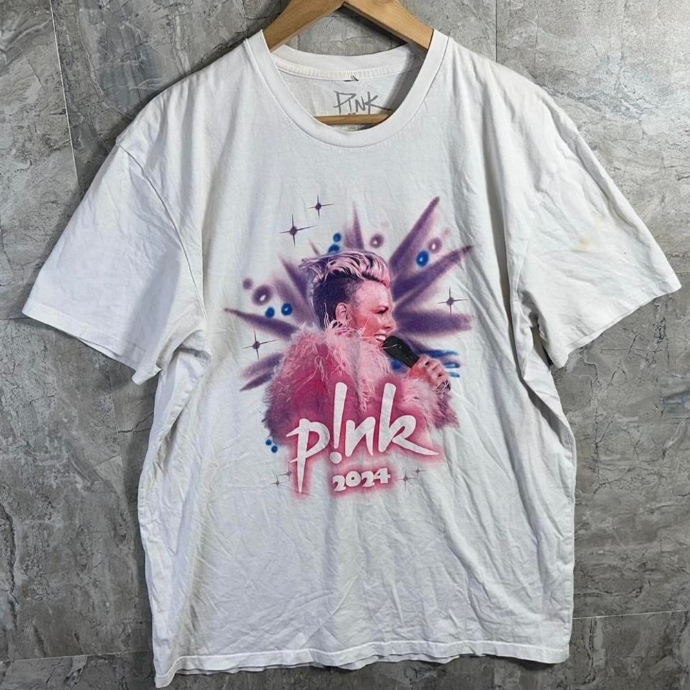 P!nk‎ 2024 tour white t-shirt Adult Size XL #pink #concerttee
